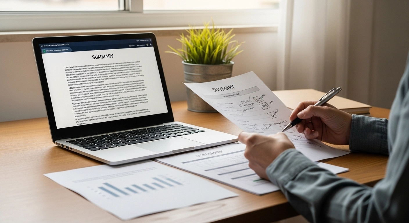 Checklist para conferir se o resumo da inteligência artificial deixou algo importante de fora