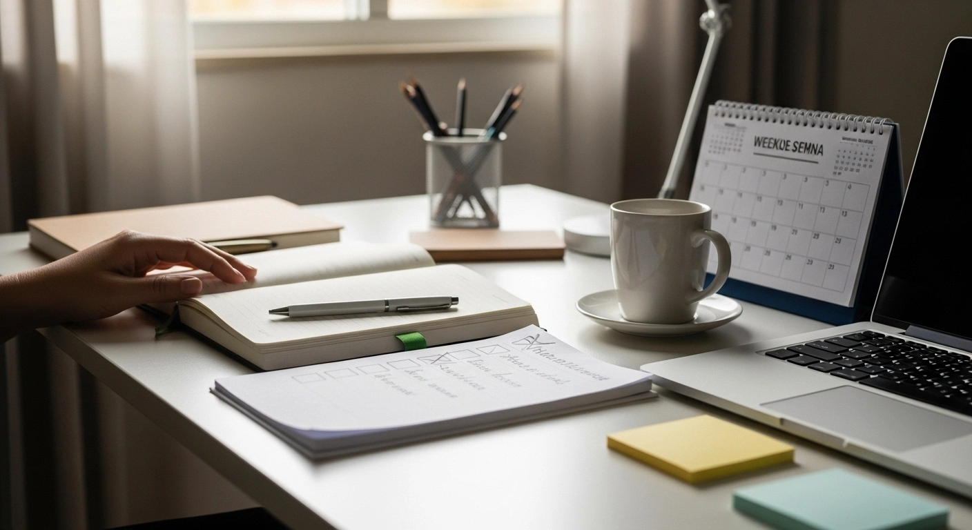 Checklist para fechar a semana com tarefas, pendências e prioridades claras